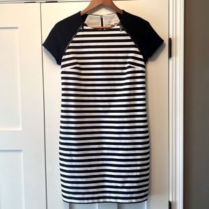 Michael Kors white and black dress with the zipper accents